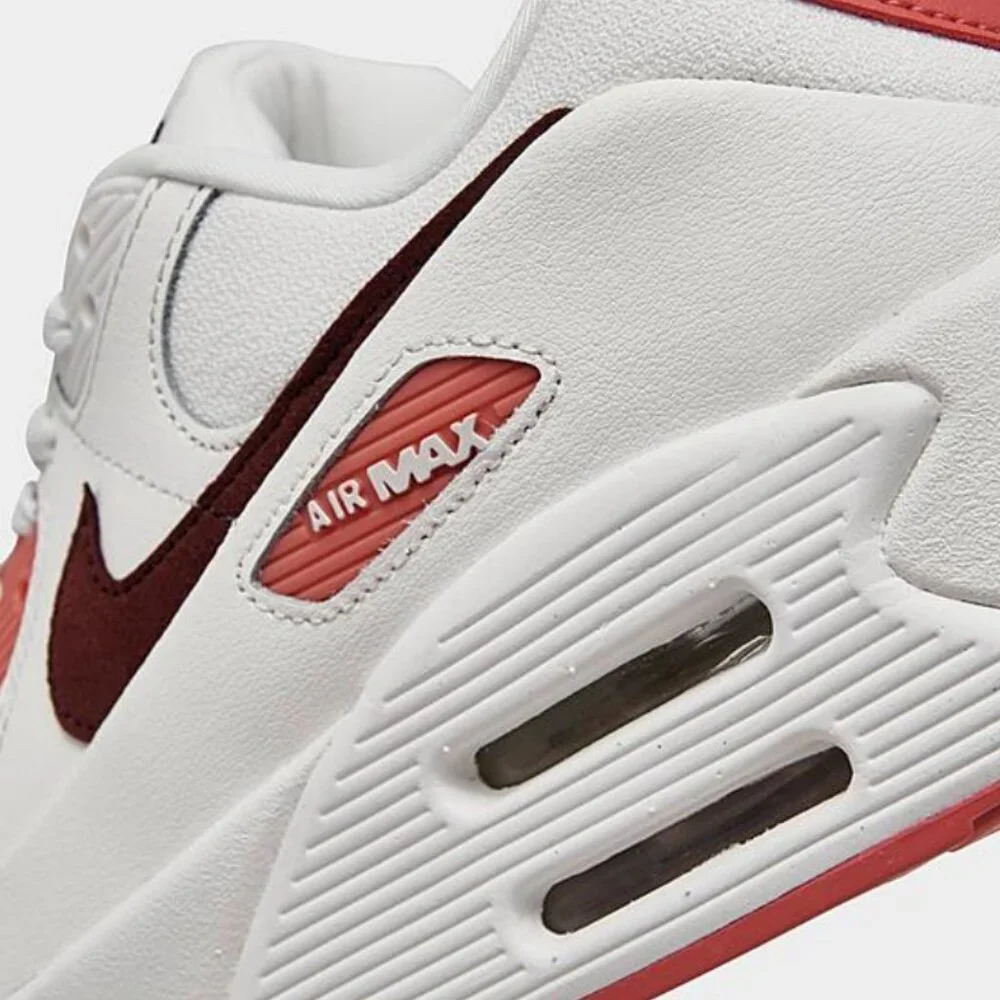 NEW NIKE AIR MAX 90 LV8 SE Platform Women's Sneakers Shoes White Red size 9 - Picture 5 of 8